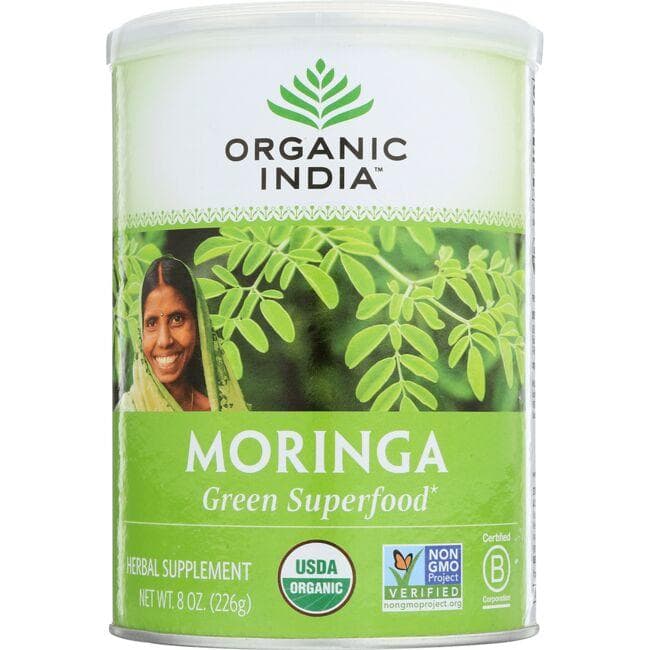 Organic India Moringa Green Superfood | 2 G | 8 oz Powder
