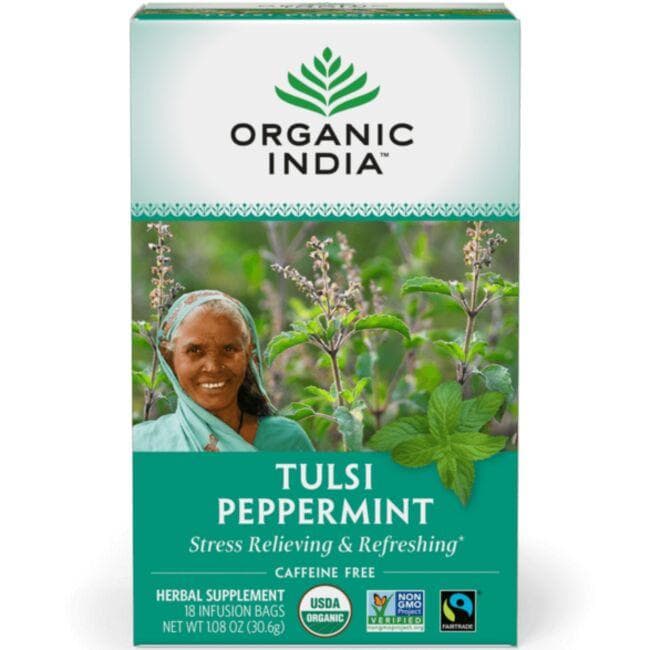 Organic India Tulsi Peppermint Tea | 18 Bags