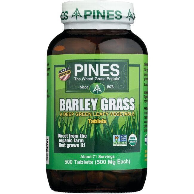 Pines International Barley Grass Supplement Vitamin | 500 mg | 500 Tabs