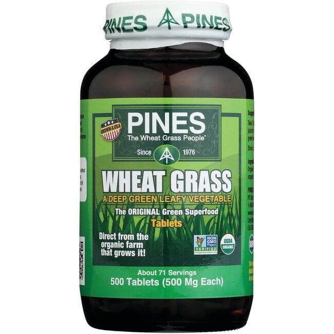 Pines International Wheat Grass Supplement Vitamin | 500 mg | 500 Tabs