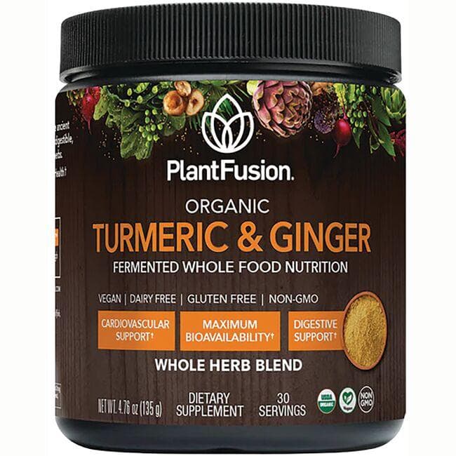 PlantFusion Organic Turmeric & Ginger Vitamin | 4.76 oz Powder