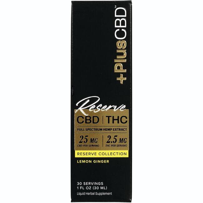 PlusCBD Reserve Cbd Full Spectrum Hemp Extract - Lemon Ginger Supplement Vitamin | 25 mg 1 fl oz Liquid
