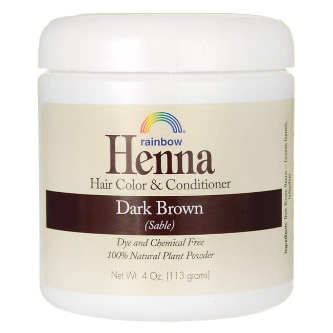 Rainbow Research Henna Hair Color and Conditioner - Dark Brown (Sable) | 4 oz Powder