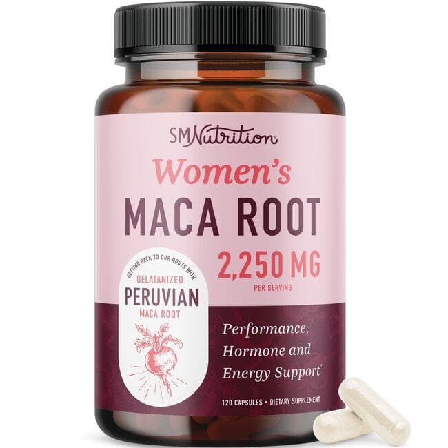 SM Nutrition Women's Maca Root Supplement Vitamin | 120 Caps