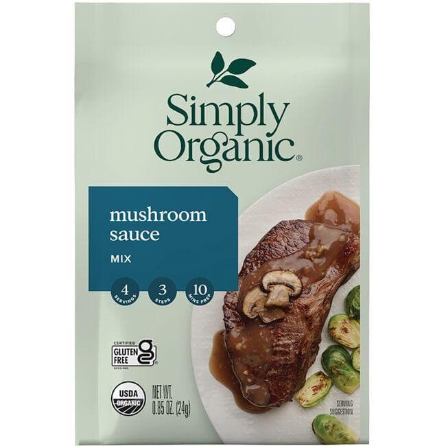 Simply Organic Mushroom Sauce Mix | 0.85 oz Package