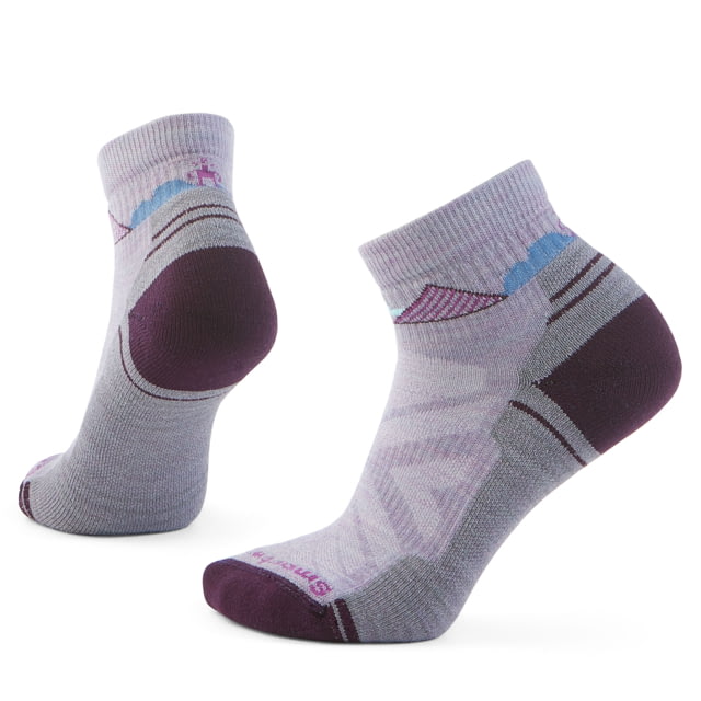 Smartwool Hike Light Cushion Clear Canyon Ankle Socks - Women's Purple Eclipse Small