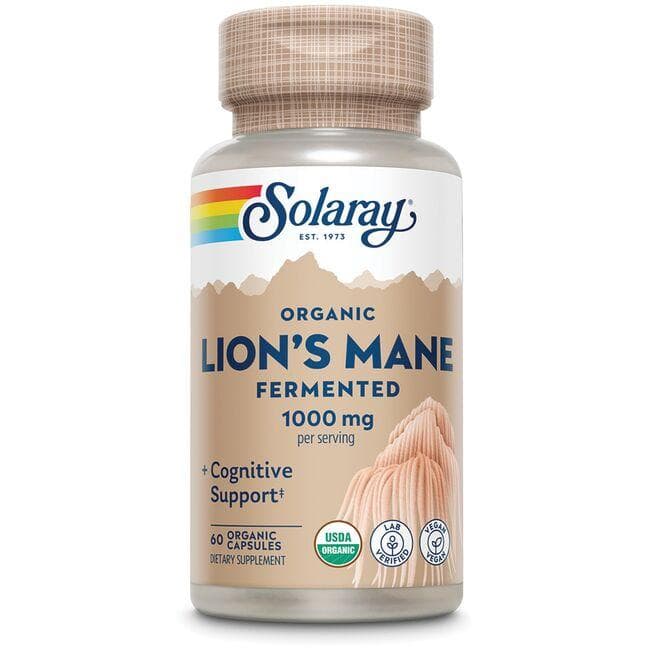 Solaray Organic Lion's Mane Fermented Vitamin | 1000 mg | 60 Veg Caps