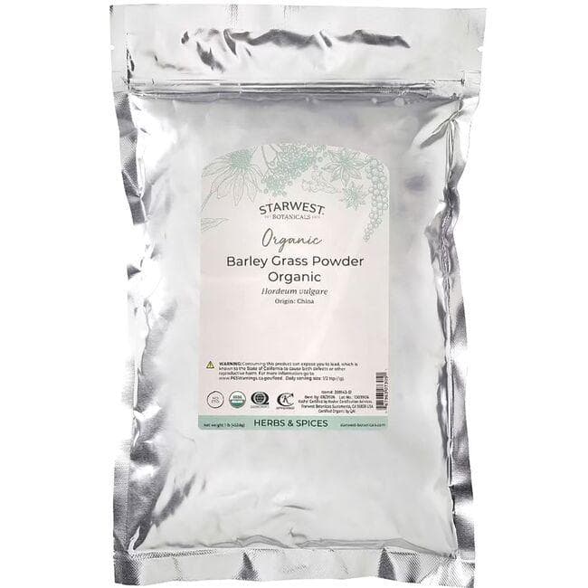 Starwest Botanicals Barley Grass Powder Organic | 1 lb Package