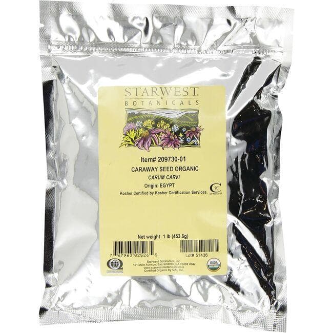 Starwest Botanicals Caraway Seed Organic | 1 lb Package