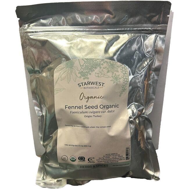 Starwest Botanicals Fennel Seed Organic | 1 lb Package
