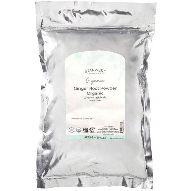 Starwest Botanicals Ginger Root Powder Organic | 1 lb Package