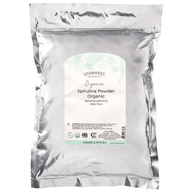 Starwest Botanicals Spirulina Powder Organic | 1 lb Package