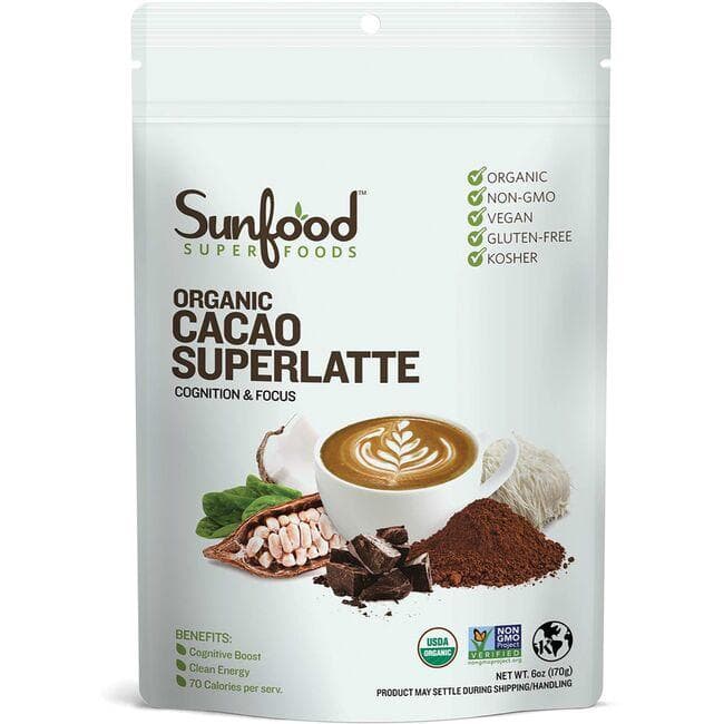 Sunfood Organic Cacao Superlatte | 6 oz Powder