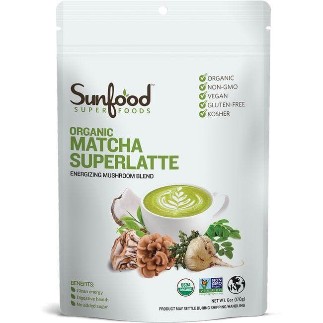 Sunfood Organic Matcha Superlatte | 6 oz Powder