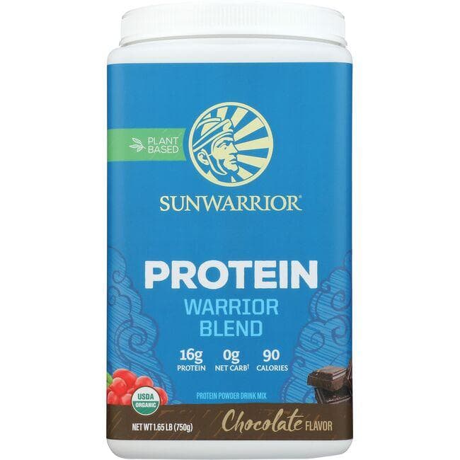 Sunwarrior Protein Warrior Blend - Chocolate | 16 G Protein 1.65 lb Powder