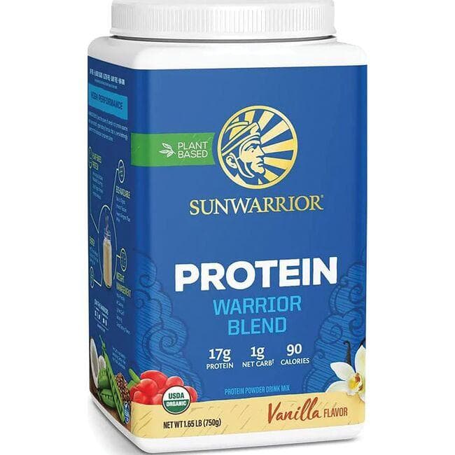 Sunwarrior Protein Warrior Blend - Vanilla | 17 G Protein 1.65 lb Powder