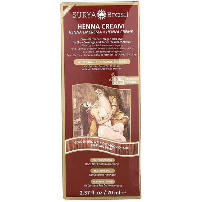 Surya Brasil Henna Cream - Golden Brown Hair Color | 1 Box