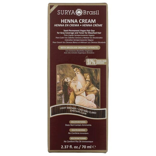 Surya Brasil Henna Cream - Light Brown Hair Color | 1 Box