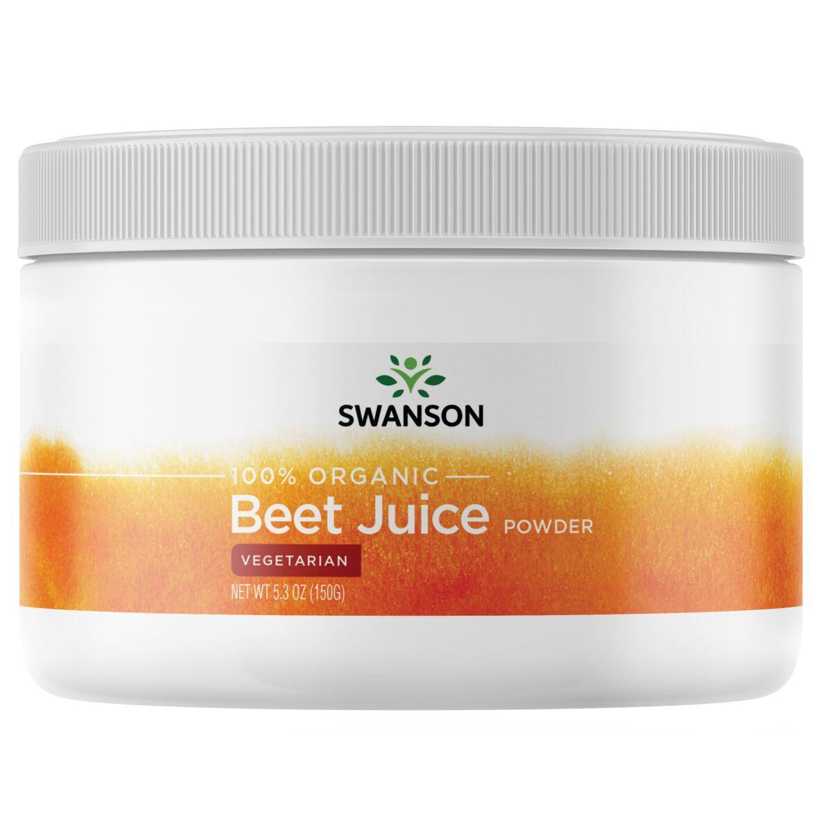 Swanson Vitamins 100% Organic Beet Juice Powder - Vegetarian | 5.3 oz Powder