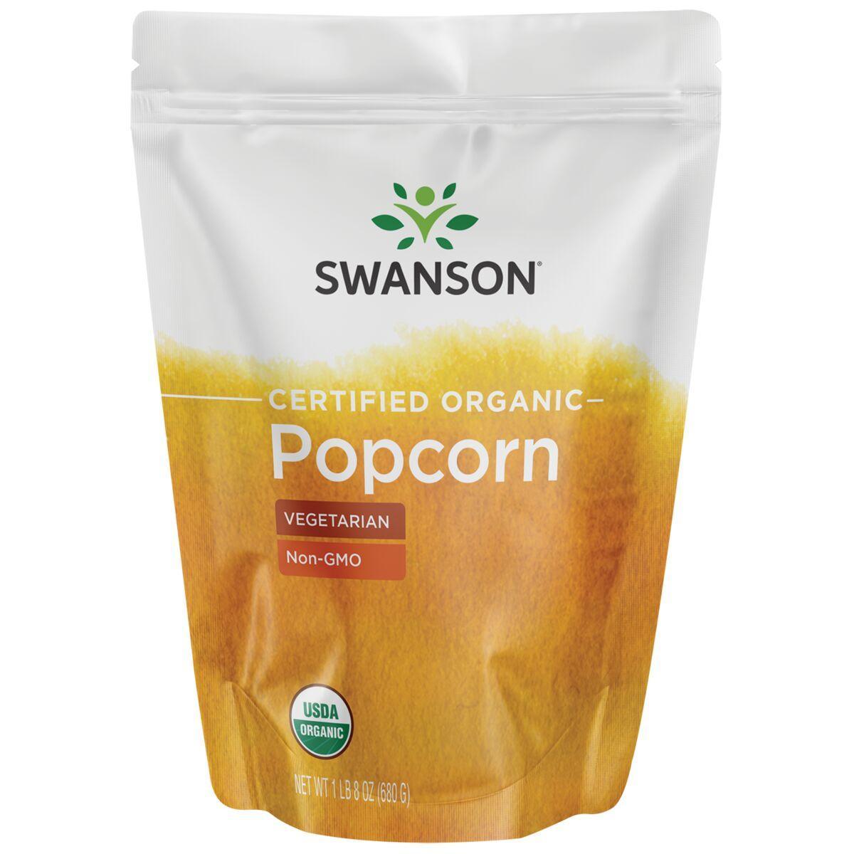Swanson Vitamins Certified Organic Popcorn | 1 lb | 8 oz Package