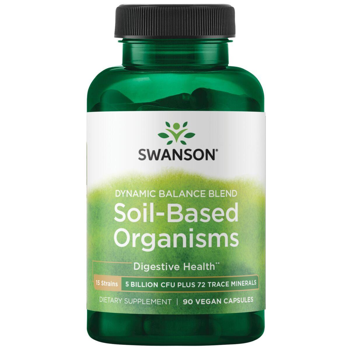Swanson Vitamins Dynamic Balance Blend Soil-Based Organisms Supplement Vitamin | 5 Billion CFU | 90 Vegan Caps | Probiotics