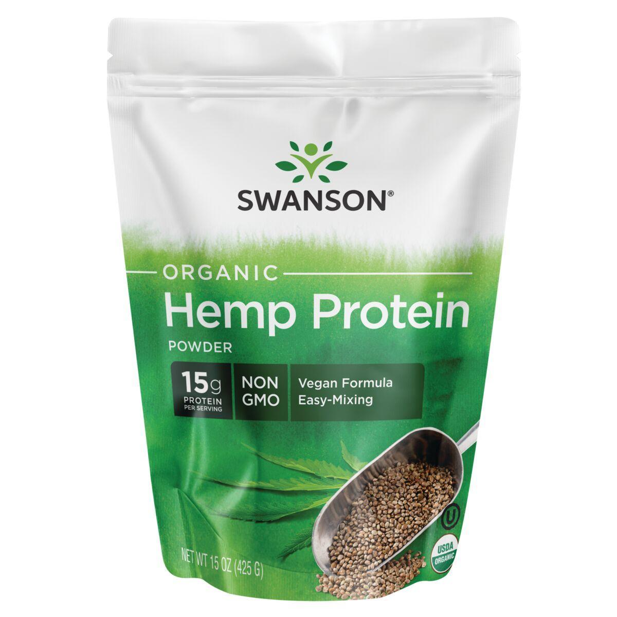 Swanson Vitamins Organic Hemp Protein Powder | 15 oz Powder