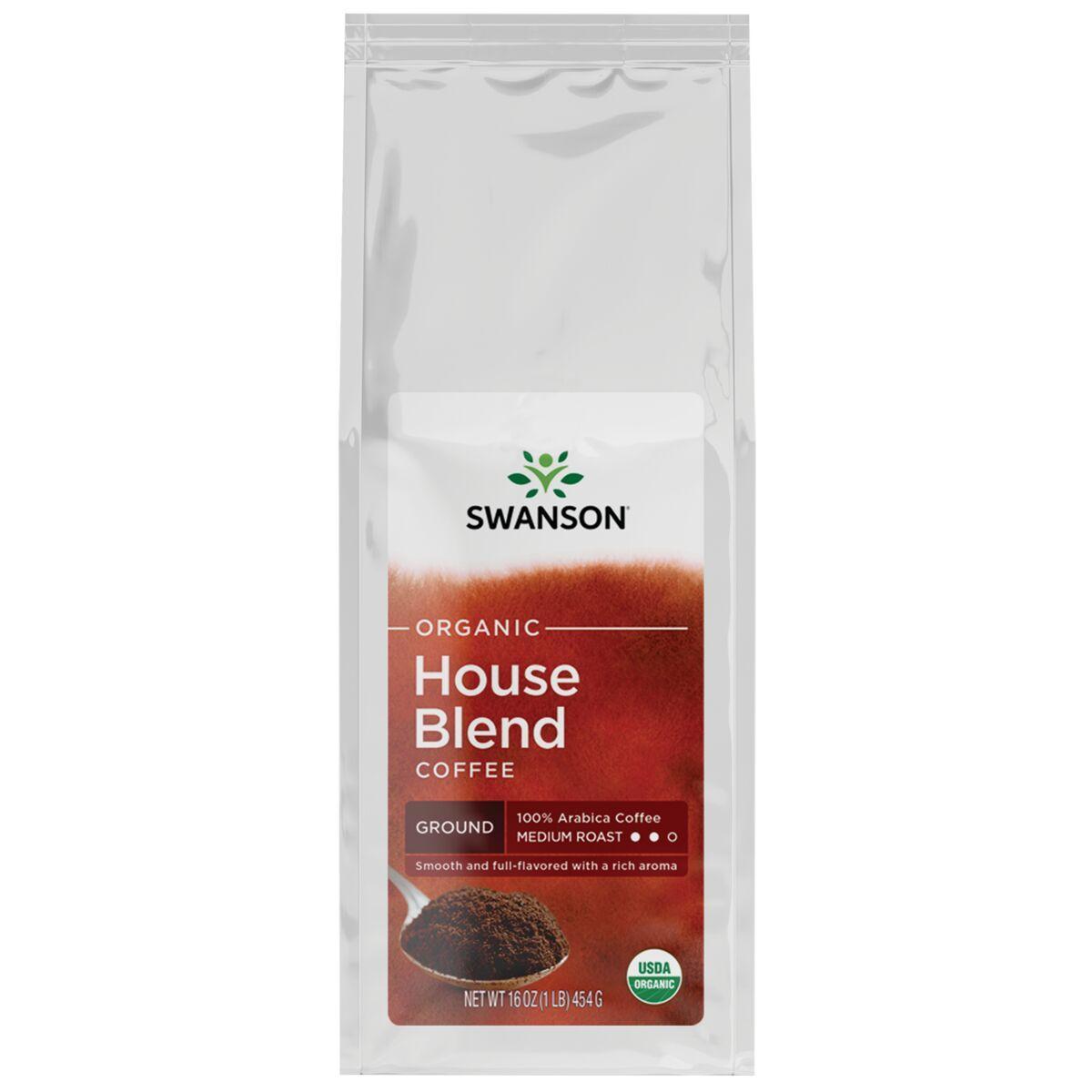 Swanson Vitamins Organic House Blend Ground Coffee - Medium Roast | 16 oz Package