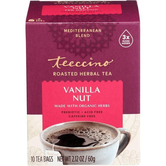 Teeccino Roasted Herbal Tea - Vanilla Nut | 10 Bags