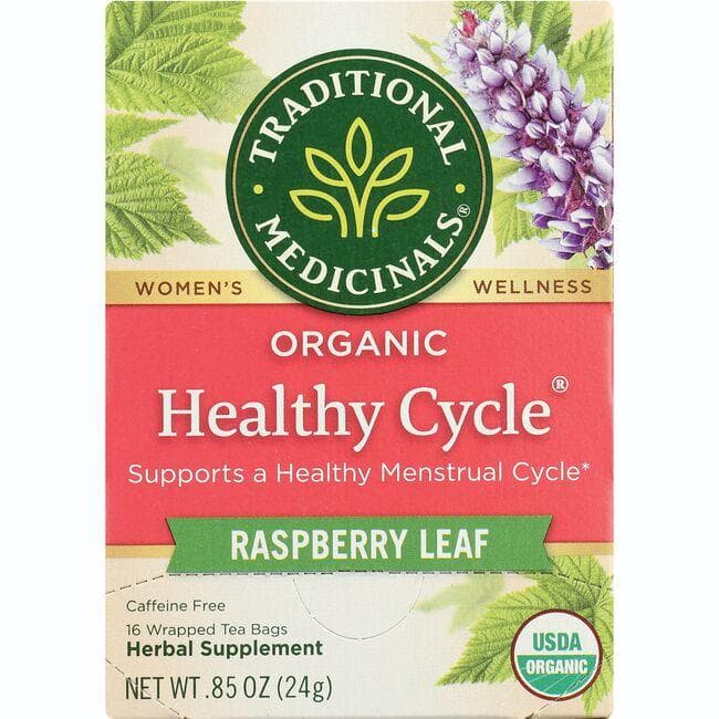 Traditional Medicinals Organic Healthy Cycle Tea - Raspberry Leaf | 16 Bags