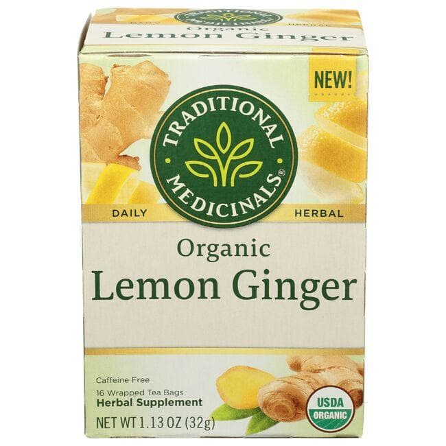 Traditional Medicinals Organic Lemon Ginger Tea | 16 Bags