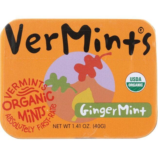 VerMints Organic Mints - Gingermint | 1.41 oz Package