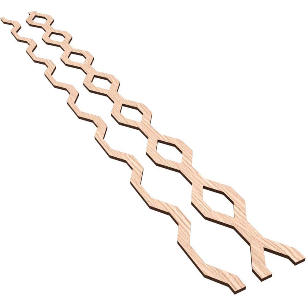 Wabash 47 in. H x 0.25 in. W Slatwall Panels in Red Oak 24-Pack