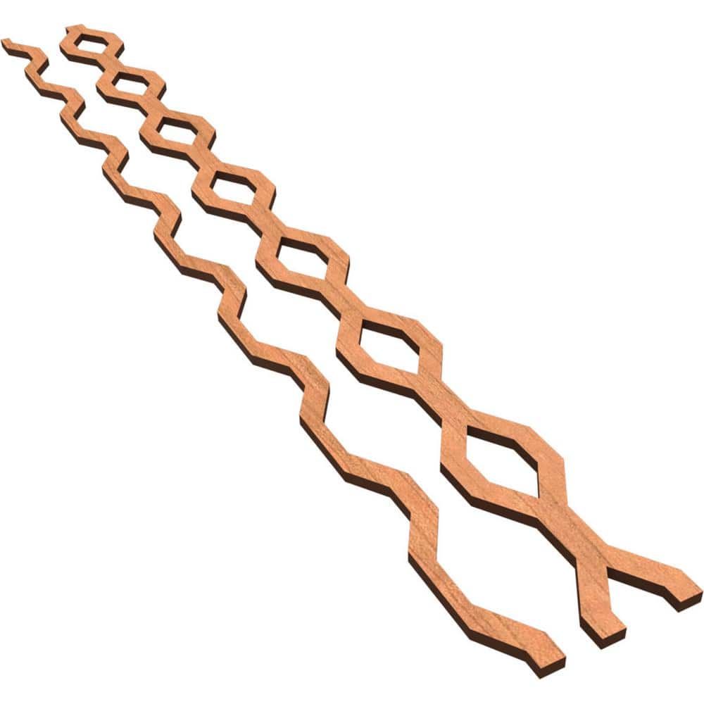 Wabash 47 in. H x 0.375 in. W Slatwall Panels in Cherry 24-Pack