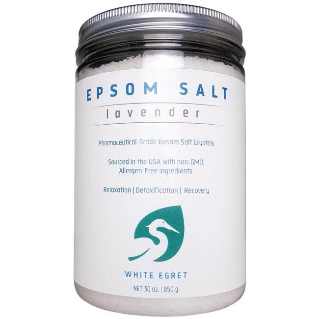 White Egret Epsom Salt - Lavender | 30 oz Salt | Bath and Soap