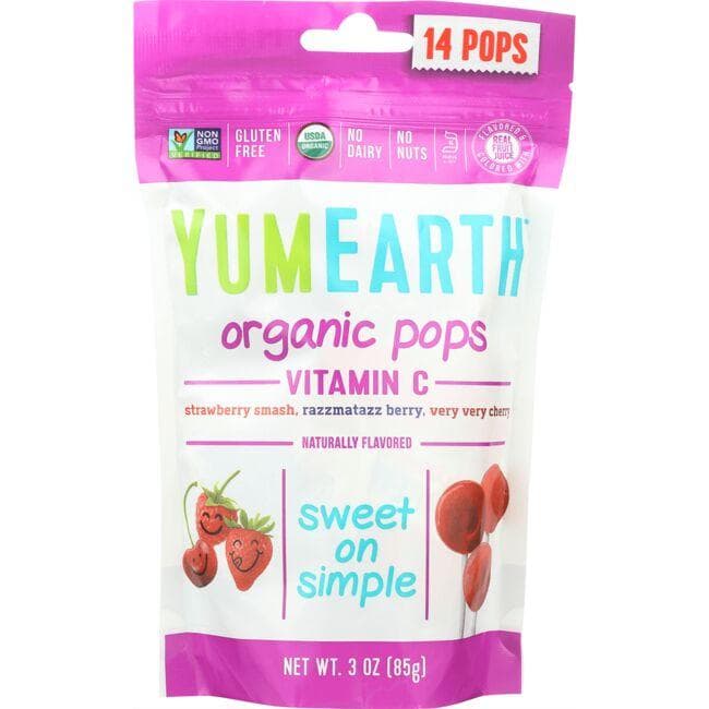 YumEarth Organic Pops Vitamin C - Assorted Flavors | 3 oz Package