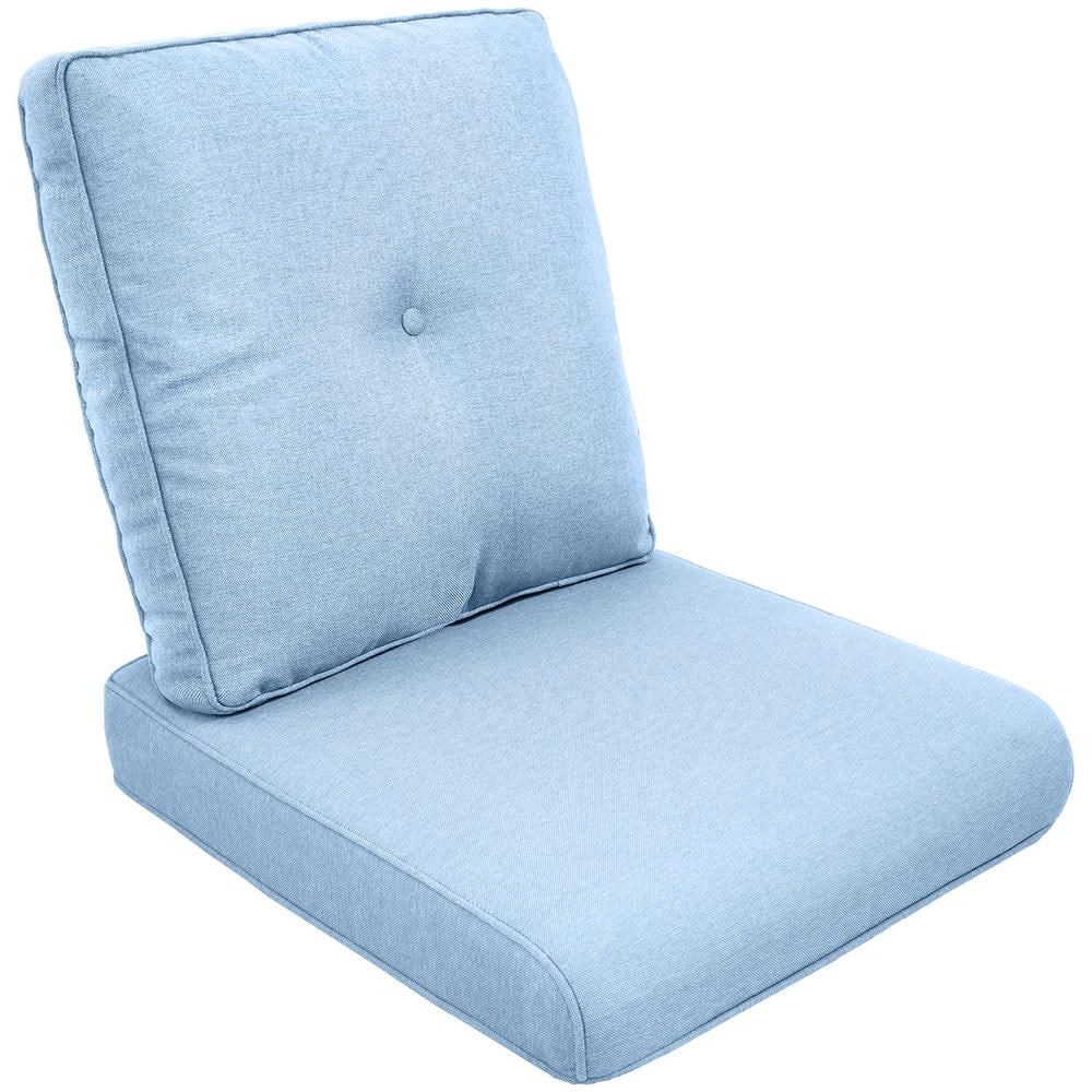ArcoBay 22 in. x 25 in. x 4 in. 2-Piece Deep Seating Outdoor Lounge Chair Replacement Cushion Set in Baby Blue