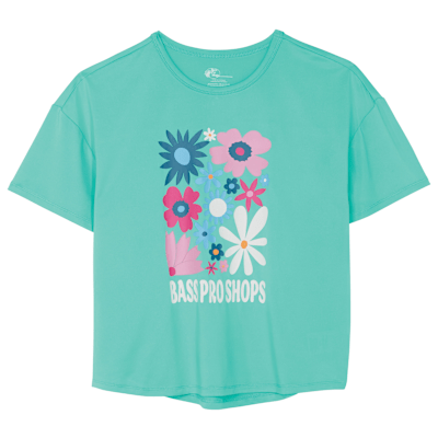 Bass Pro Shops Performance Inset Back Short-Sleeve T-Shirt for Kids - Cockatoo - XL