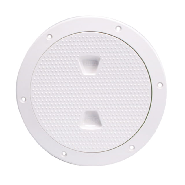 Beckson Marine 6" Non-Skid Screw-Out Deck Plate - White