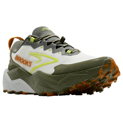 Brooks Caldera 8 Trail Running Shoes for Men - Dusty Olive/Lime/Oyster - 9.5M