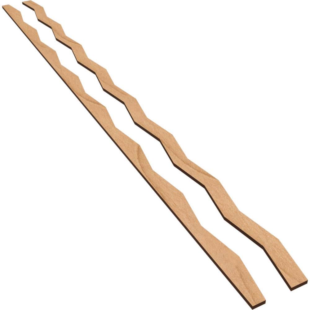 Eastport 47 in. H x 0.25 in. W Slatwall Panels in Maple 44-Pack