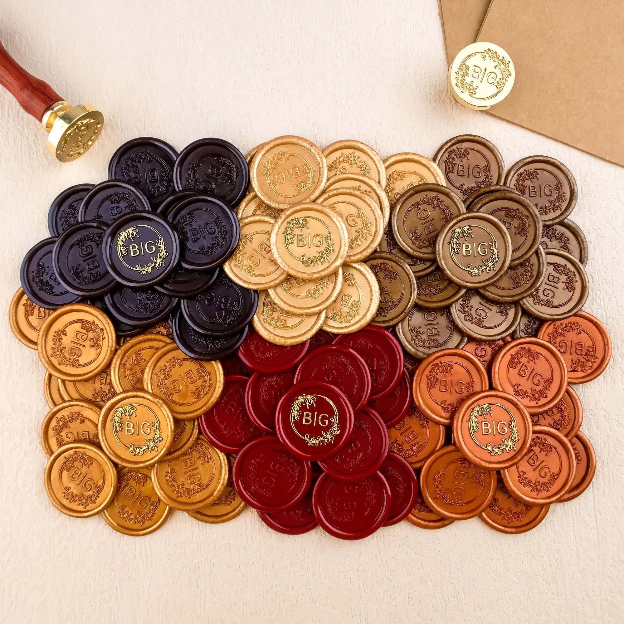 Handmade Wax Seal Stickers, 70 Color & 75 Logo Collections, Invitation Sealing Wax, Envelopes Seals For Wedding/Graduation/Anniversary