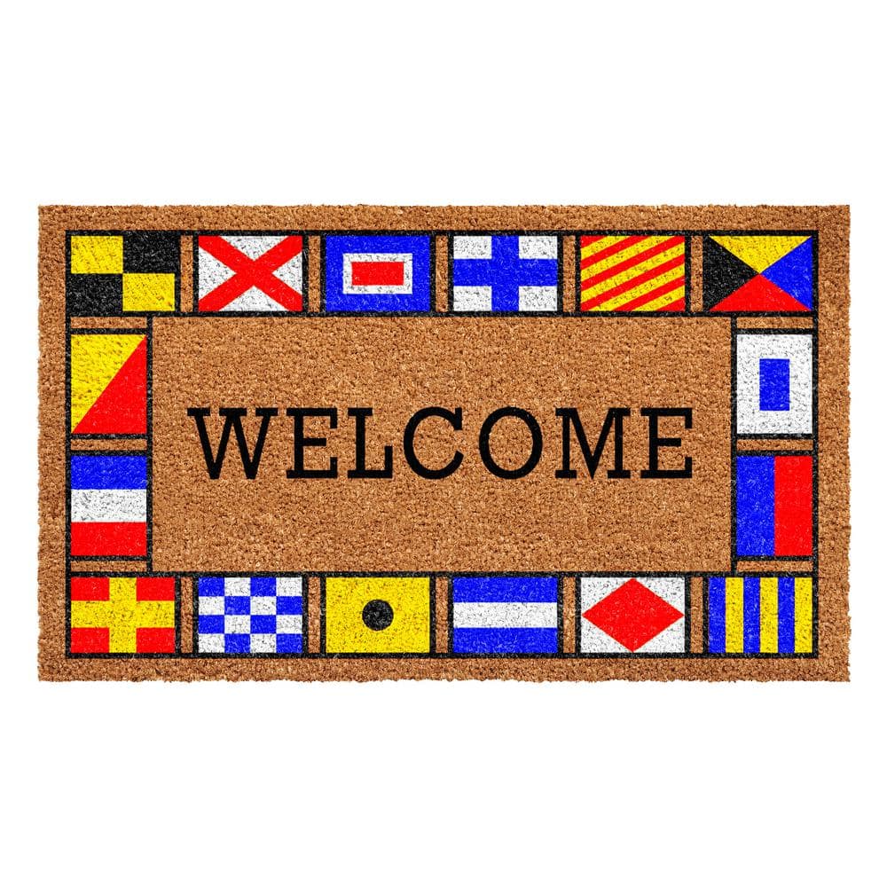 Nautical Flags Doormat 17" x 29"