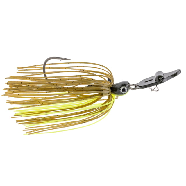Strike King Rattling Thunder Cricket Bladed Jig 1/2oz 2.5in Green Pumpkin Chartreuse