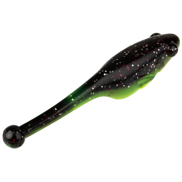 Strike King Shadpole XL Softbait 10 pack 2.5in Tuxedo Black Chartreuse