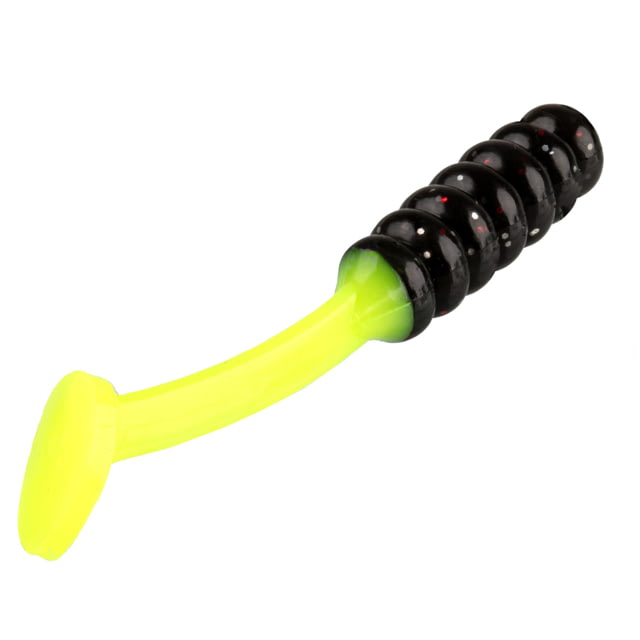 Strike King Slabalicious XL Softbait 10 pack 2.5in Tuxedo Black Chartreuse