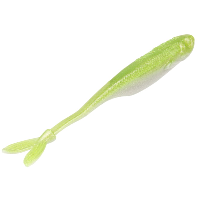 Strike King Spotlight Split Minnow Softbait 8 pack 4in Chartreuse Shad