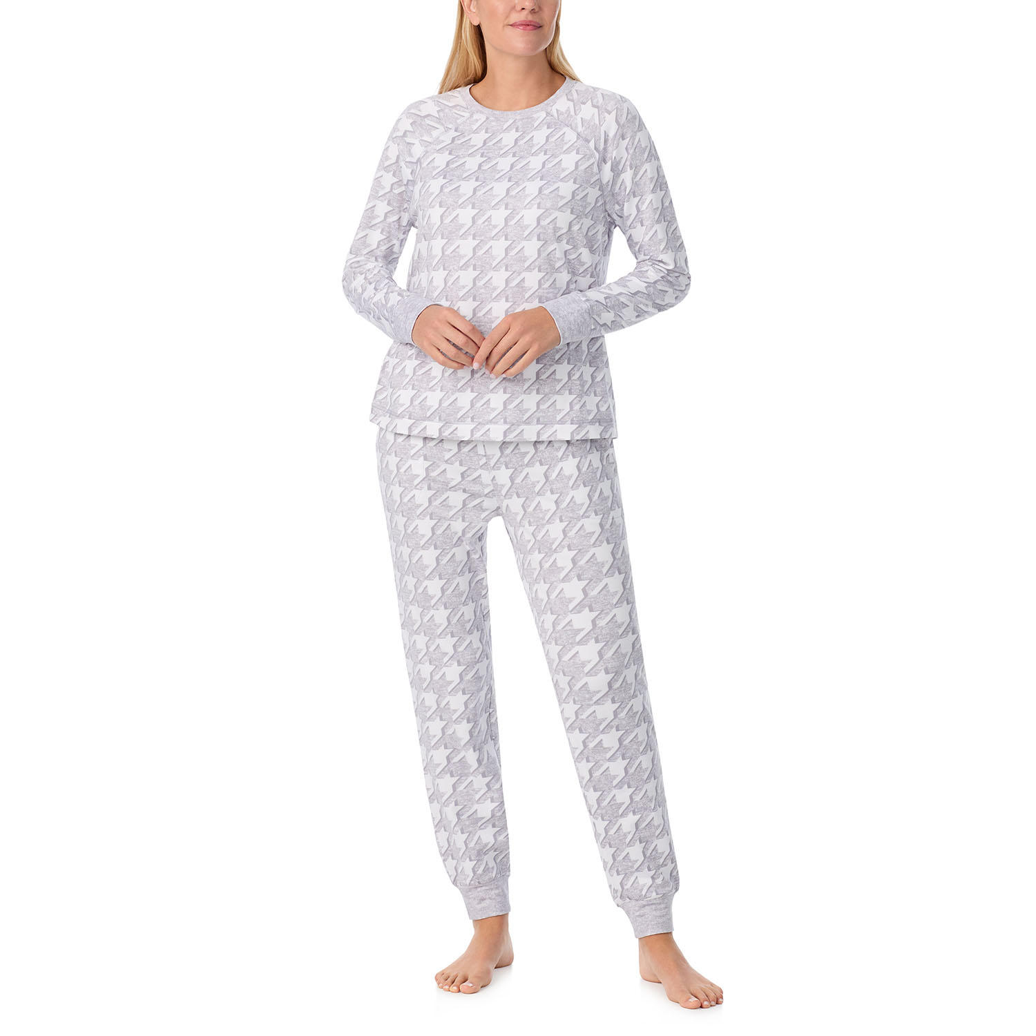 DKNY Ladies 2 Piece Jogger Pajama Set GreyS:- S, Grey