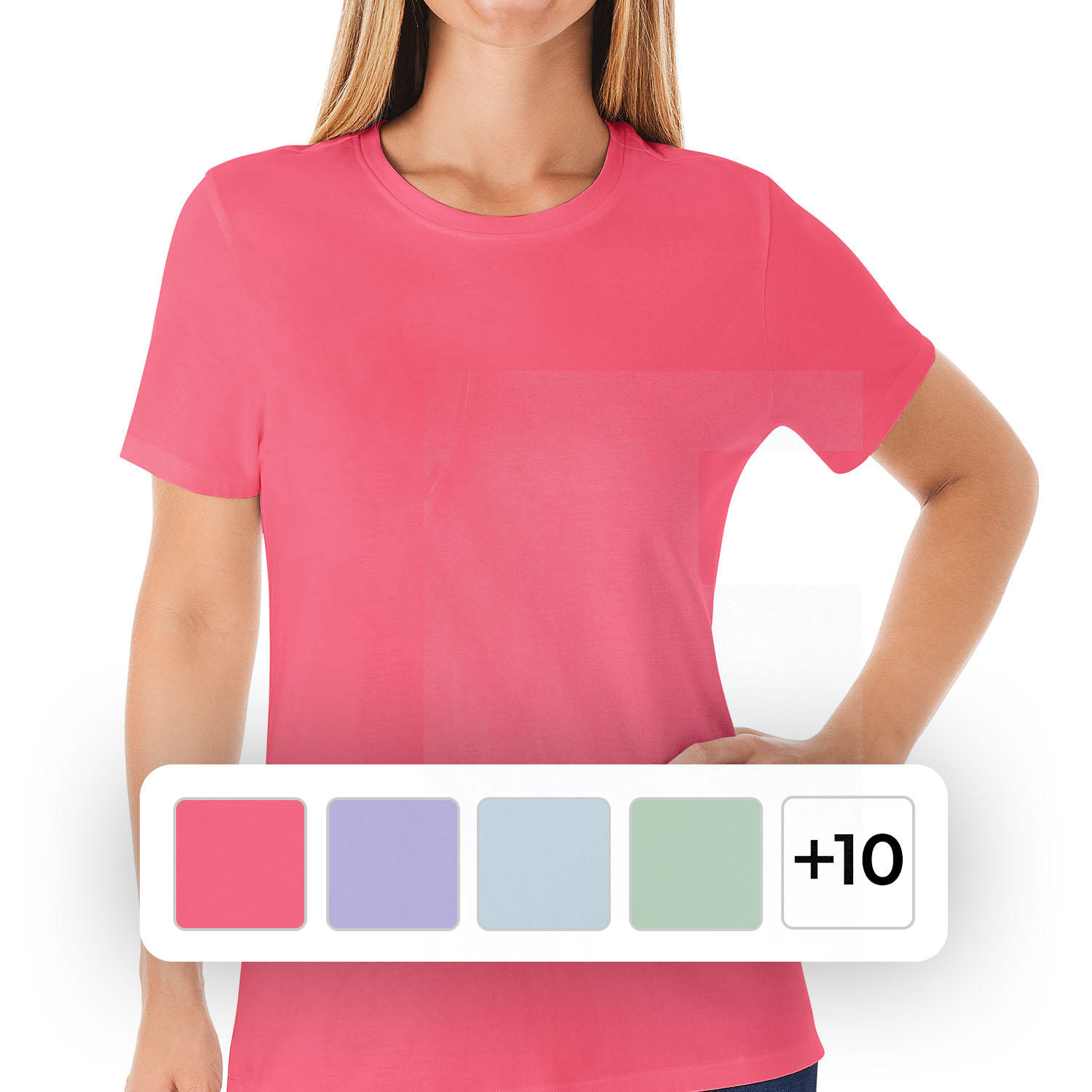 Member's Mark Women's Essential Short Sleeve Crewneck Tee Coral Passion3XL:- 3XL, Coral Passion - Online Only
