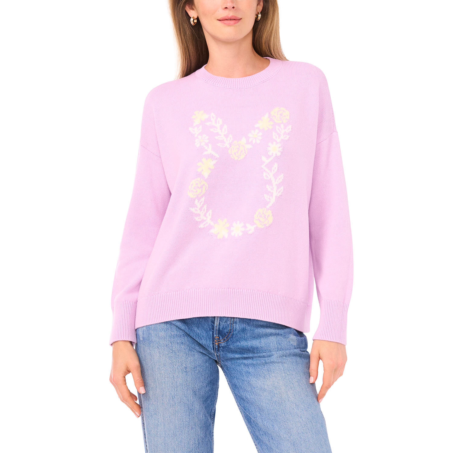 VINCE CAMUTO EASTER SWEATER - LILAC XS:- Lilac, XS