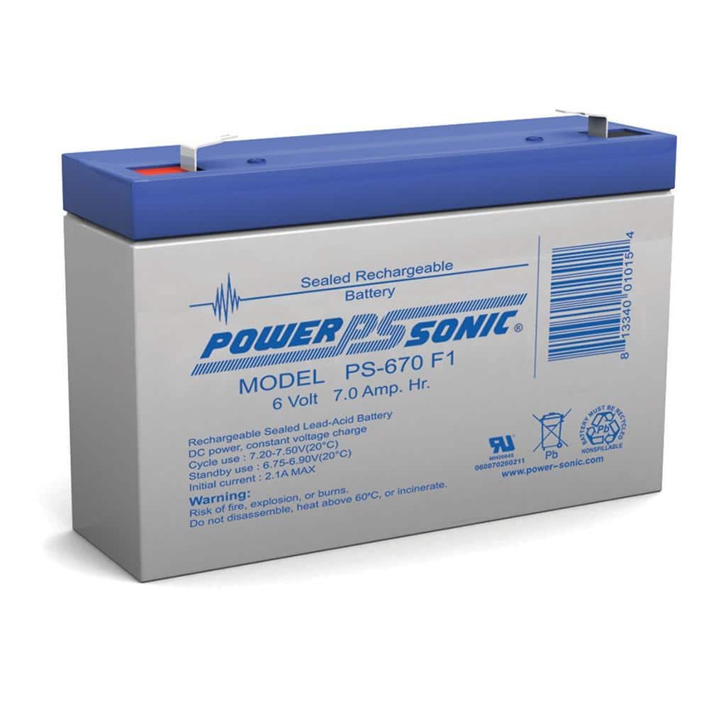 6-Volt 7 Ah Sealed Lead Acid (SLA) Rechargeable Battery